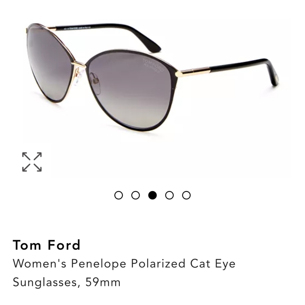 Tom Ford Penelope black and gold sunglasses